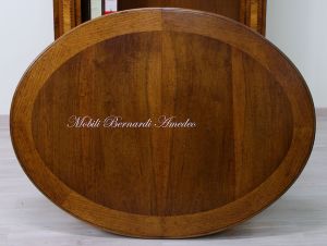Tavolo ovale 130x100 in legno con prolunghe