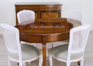 Tavolo ovale classico in legno con prolunghe centrali