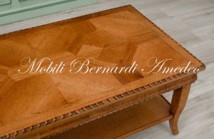 Tavolino stile classico produzione artigianale in legno massiccio