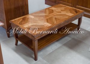 Tavolino stile classico produzione artigianale in legno massiccio