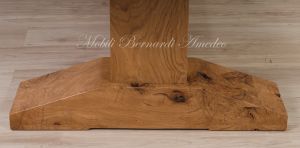 Tavolo fratino in rovere massello piallato e spazzolato finitura colore naturale