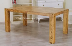 Tavolo stile moderno in legno massello di ulivo