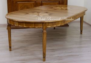 Tavolo rotondo in legno produzione artigianale