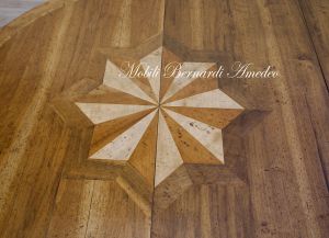 Tavolo rotondo in legno produzione artigianale