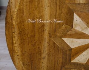 Tavolo rotondo in legno produzione artigianale