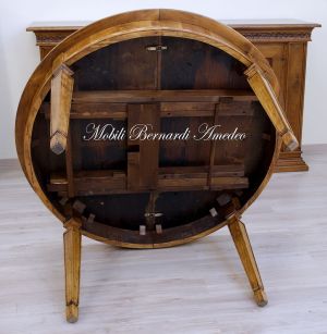 Tavolo rotondo in legno produzione artigianale