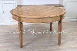 TA815 Tavolo rotondo in legno con 4 prolunghe