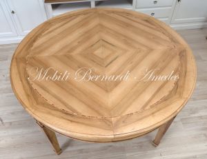 TA815 Tavolo rotondo in legno con 4 prolunghe