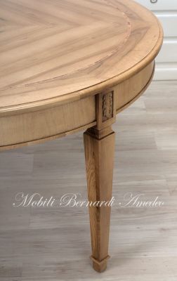 TA815 Tavolo rotondo in legno con 4 prolunghe