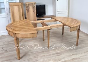 TA815 Tavolo rotondo in legno con 4 prolunghe