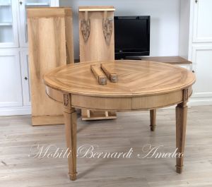 TA815 Tavolo rotondo in legno con 4 prolunghe