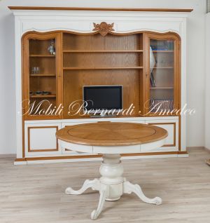 Tavolo Rotondo Allungabile Gamba Centrale Sdoppiabile 01