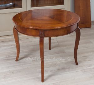Tavolo rotondo classico con prolunghe diametro 100 cm