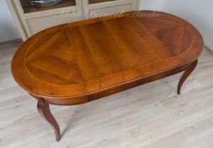 Tavolo rotondo classico con prolunghe diametro 100 cm