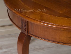 Tavolo rotondo classico con prolunghe diametro 100 cm