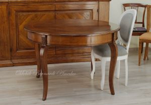 Tavolo diametro 120 cm con 1 allunga da 50/60 cm