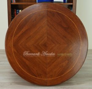 Tavolo classico diametro 120 cm con gambe intagliate