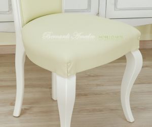 Sedia Curve Pelle Avorio 3a