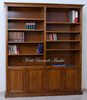 Libreria scaffalatura in legno di noce stile classico