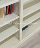 Libreria bassa in legno massello laccata bianco avorio anticato