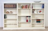 Libreria legno laccato bianco avorio ripiani spostabili