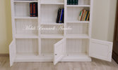 Libreria bianca 3 ante legno massello