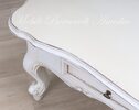 Tavolino da salotto laccato bianco anticato 2 cassetti
