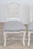 Sedia parigina laccata bianco anticato seduta imbottita