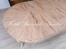 Tavolo rotondo in legno di ulivo con prolunghe
