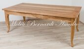 Tavolo in legno di noce nazionale venato colore chiaro 220x110