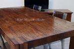 Tavolo in legno stile moderno finitura piallata a mano