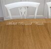 Tavolo ovale in legno bianco e rovere con prolunghe